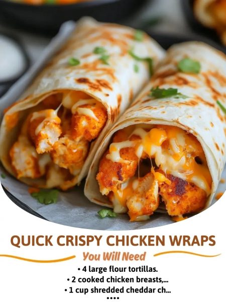 Quick Crispy Chicken Wraps