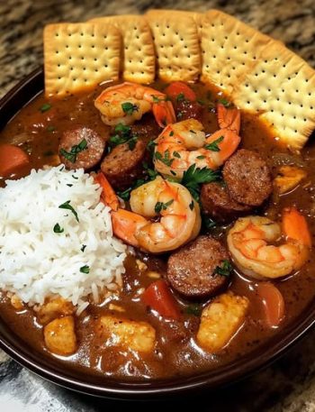 Seafood Gumbo with Crab, Shrimp & Sausage